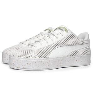 NEW Puma x DP Platform KnitSplat Low Top Trainers Shoes White Unisex Size 12